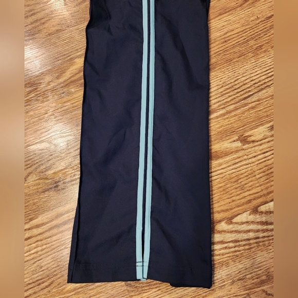 SJB Active Navy Track Pants With Baby Blue Double Stripes Women's Size L - Picture 7 of 10